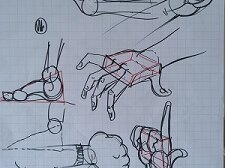 Darstellung von Händen aus verschiedenen Winkeln und wie man sie in geomatrische Formen zerlegt, um sie einfacher zu zeichnen