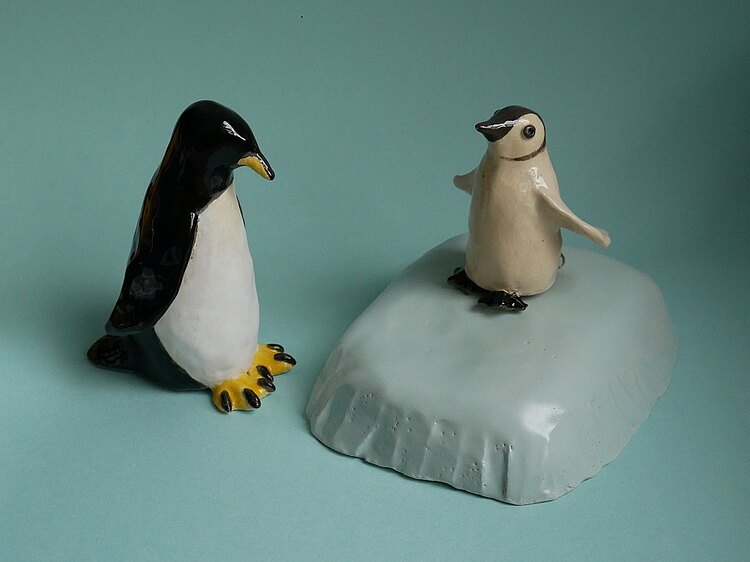 Großer und kleiner Pinguin